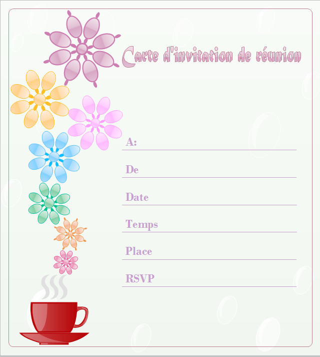 Exemples Et Modèles De Carte D'Invitation intérieur Carte D Invitation À Imprimer