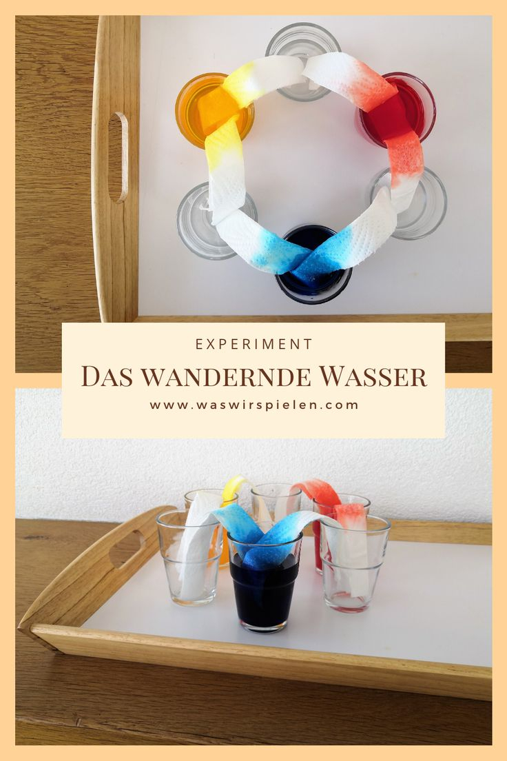 Experiment Für Kinder "Das Wandernde Wasser" In 2020 destiné Experiment Mit Wasser