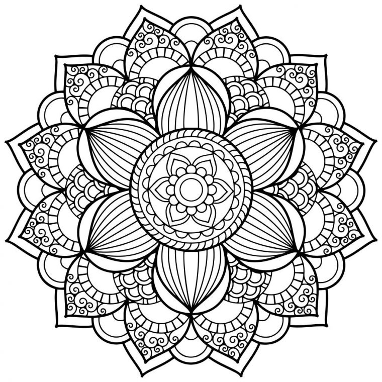 Facile Mandala Fleurs Et Papillon Coloriage Mandalas Of avec Coloriage Rosace Adulte