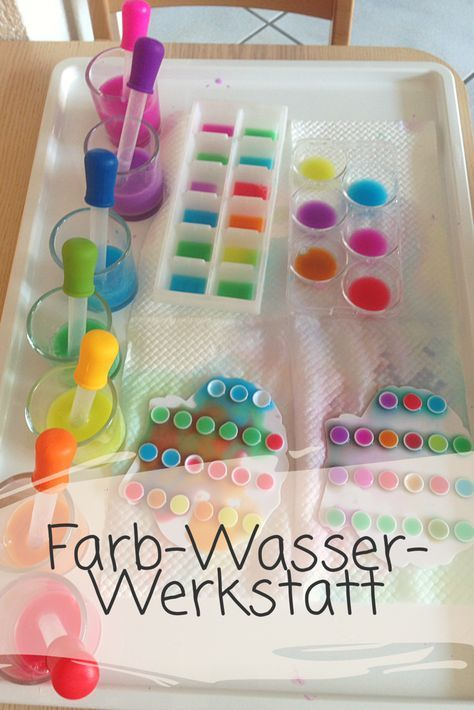 Farb-Wasser-Werkstatt In 2020 | Projekt Farben dedans Kindergartenprojekt Farben