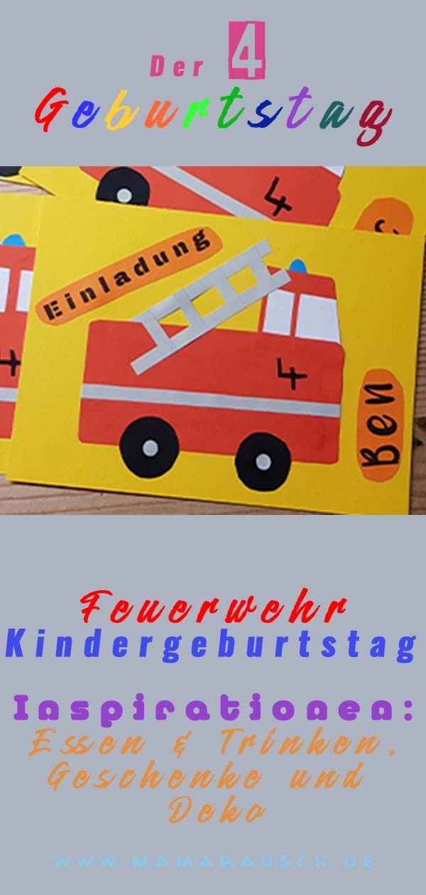 Feuerwehr Kindergeburtstag | Mama Rausch destiné Geburtstagseinladung Kind