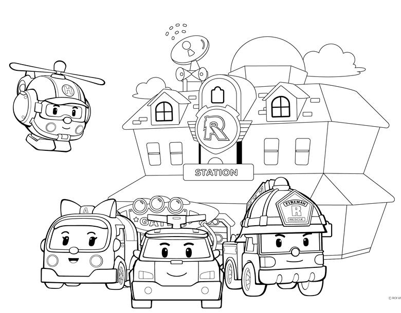 Full Resolution Robocar Coloring Page avec Coloriage Robocar