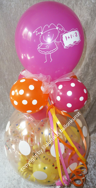 Geschenk Ballon Schulanfang Einschulung Geschenk Luftballon intérieur Geschenkballon Selber Machen