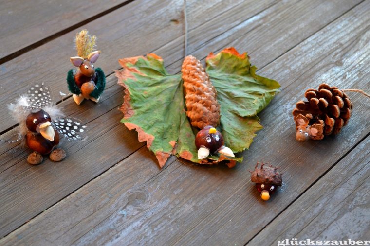 Glückszauber : Basteln Mit Kindern: Herbstliche à Kastanien Basteln Kindern