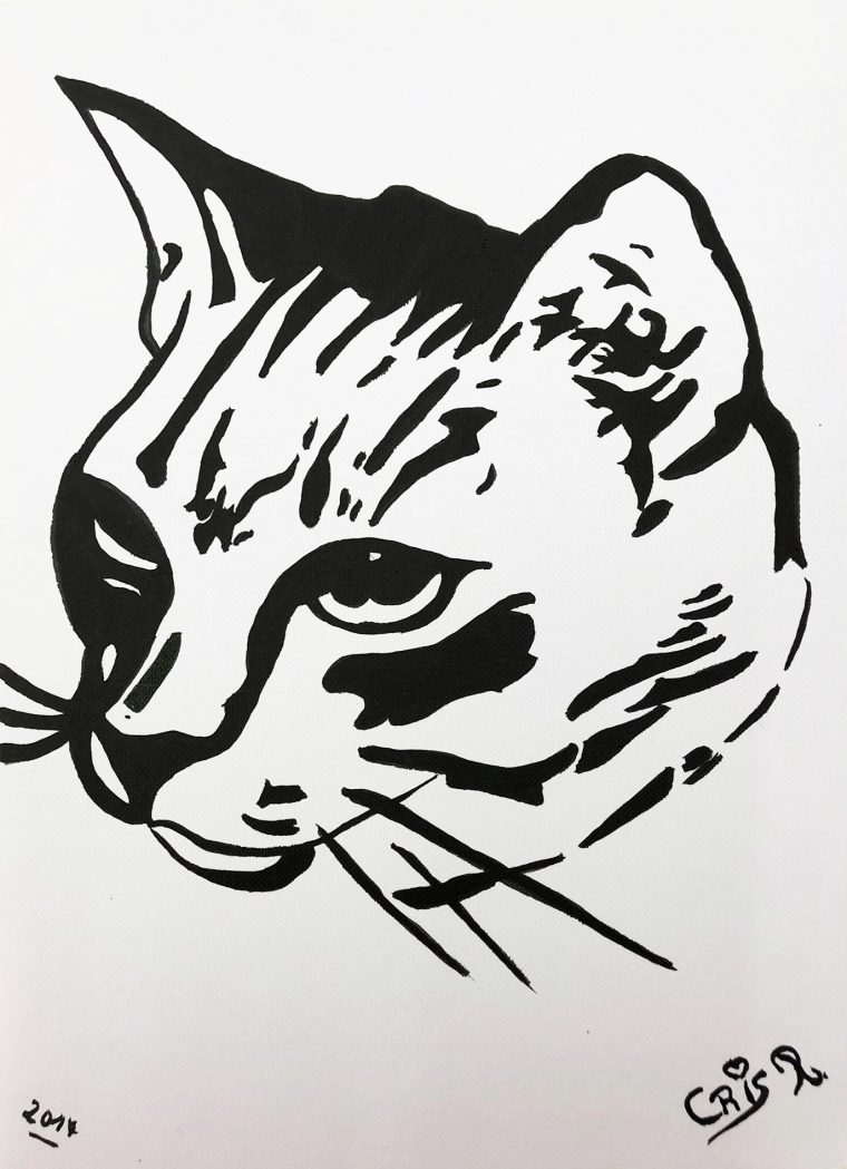 Grande Tête De Chat Par Cris R., 2017 | Dessin | Artsper à Tete De Chat Dessin