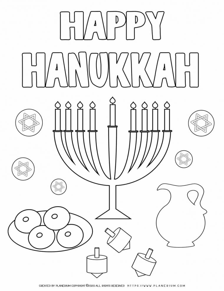 hanukkah coloring pages