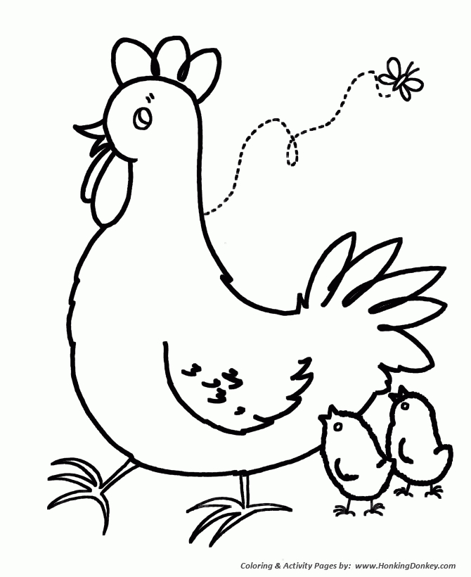 Hen Drawing For Kids At Getdrawings | Free Download pour Dessin De Poule Facile