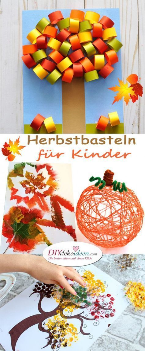 Herbstbasteln Für Kinder – Leichte Diy Bastelideen, Die pour Herbstideen Kindergarten