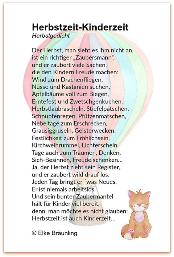 Herbstzeit – Kinderzeit | Herbstgedichte Für Kinder à Gedichte Grundschule