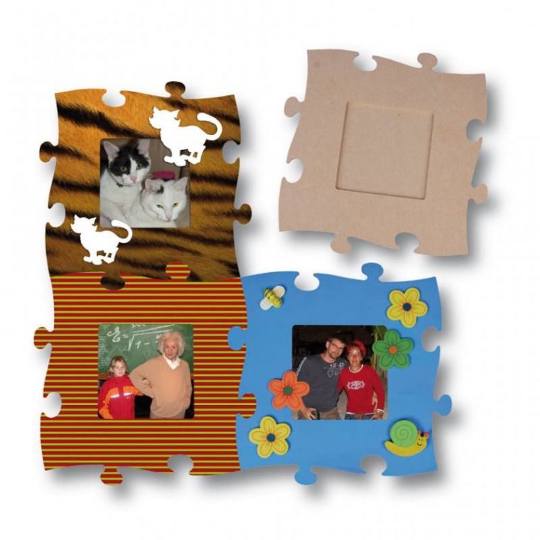 Holzpuzzle-Bilderrahmen, W-91011 | Bilderrahmen intérieur Fotorahmen Basteln Mit Kindern