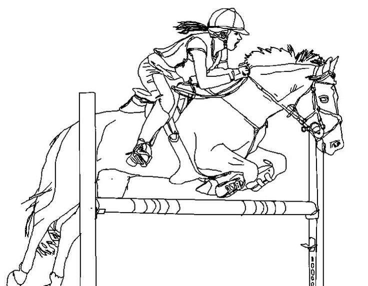 Horse Show Jumping Coloring Pages | Coloriage Cheval destiné Coloriage Cheval Dressage