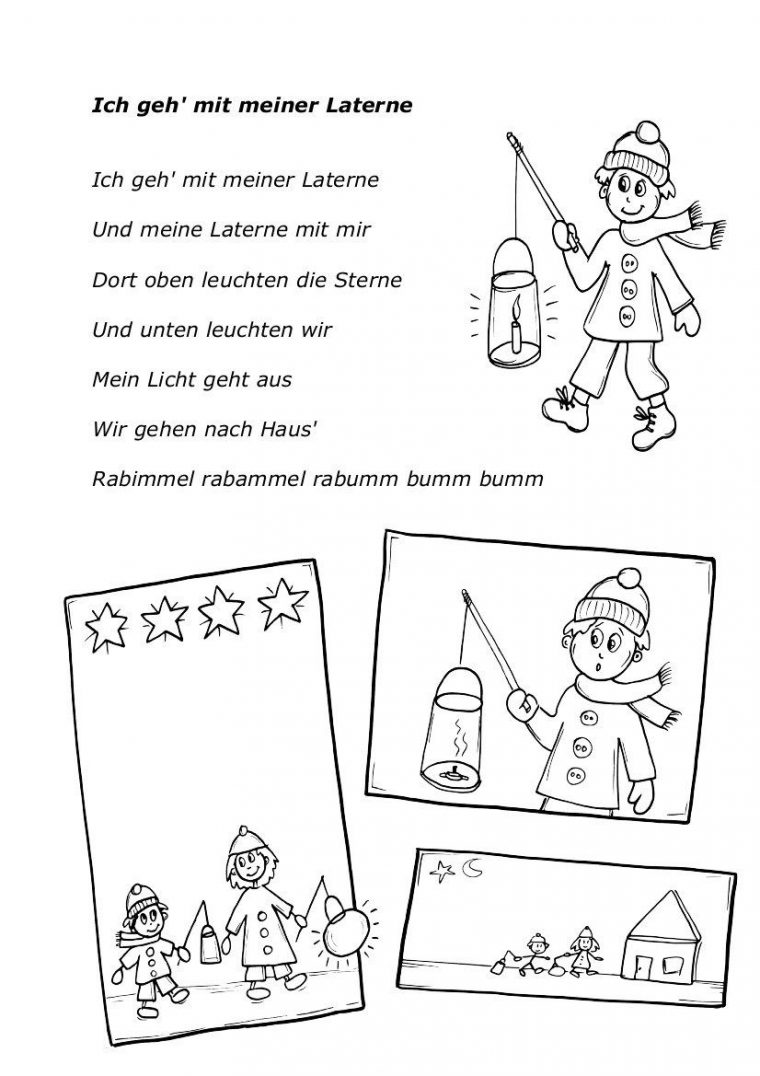 Ich Geh Mit Meiner Laterne … | Lieder, Kinder Reime, Sankt tout Sankt Martin Geschichte Bilder