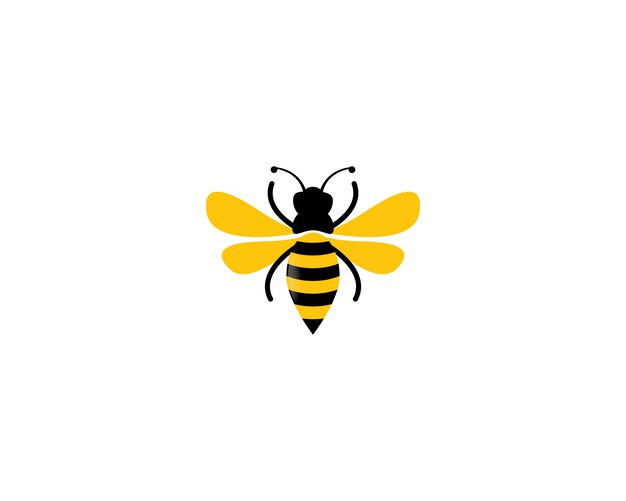 Illustration D'Icône Logo Abeille | Vecteur Premium à Dessin Abeille Stylisée