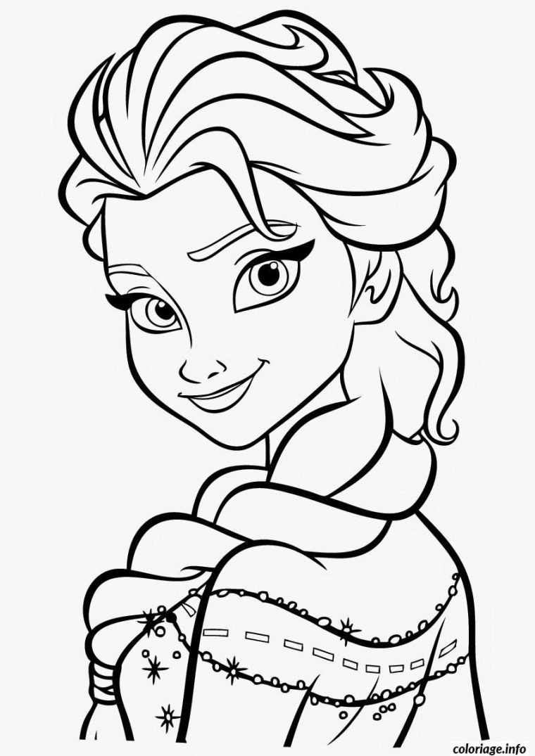 Image : Coloriage Frozen Elsa Visage Reine Des Neiges tout Dessin Coloriage Reine Des Neiges À Imprimer