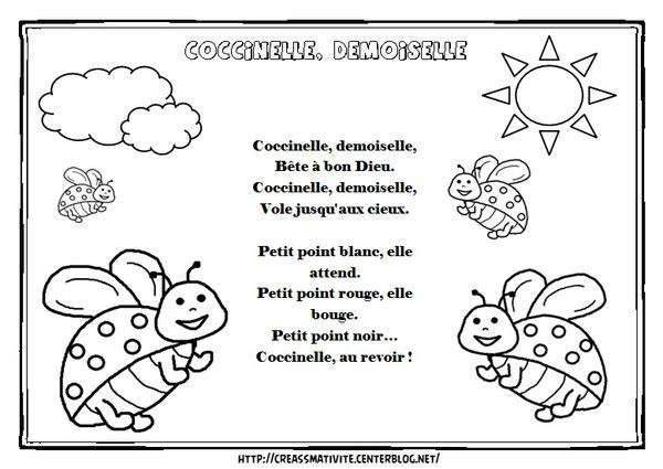 Image : Illustration Coccinelle Demoiselle | Comptines dedans Coccinelle Demoiselle