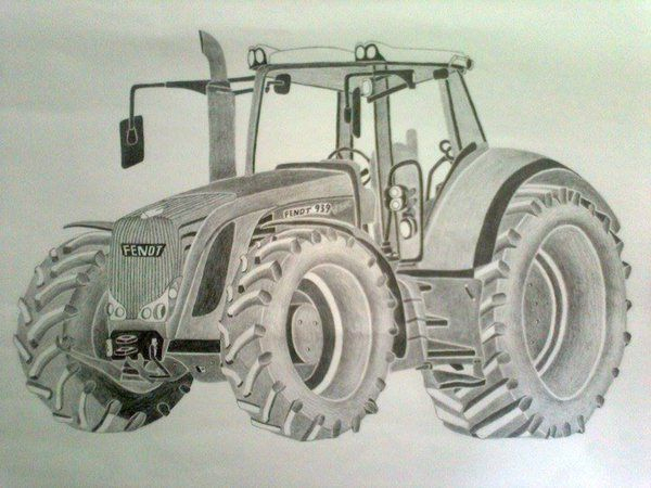 Image Result For Fendt Tractor Drawing | Tractor Drawing avec Coloriage Fendt