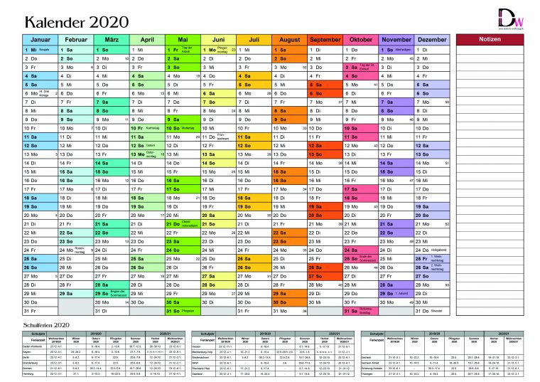 Jahreskalender 2020 Als Download Oder Bei Uns Drucken dedans Jahreskalender Zum Eintragen