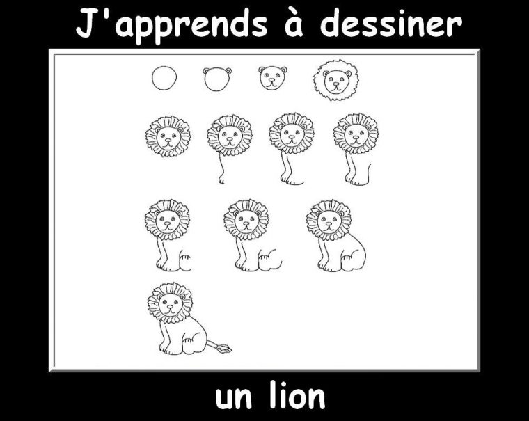 J'Apprends À Dessiner Les Animaux  Encore! – La Classe destiné Dessiner Un Lion Facile