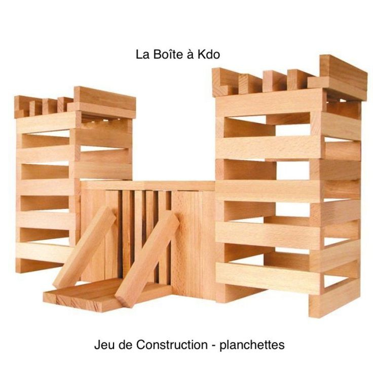 Jeu De Construction En Bois – 300 Pièces | Modele Kapla concernant Tour Eiffel En Kapla Facile