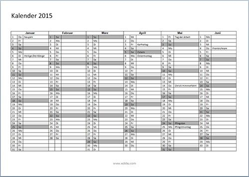 Kalender 2015 (Zum Ausdrucken / Verschiedene Designs pour Kalender 2015 Zum Ausdrucken