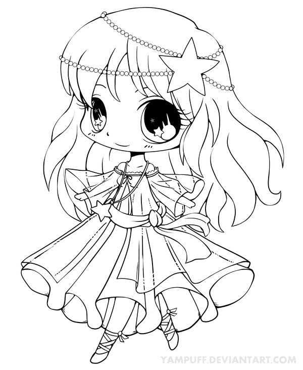 Kasumi Art Trade Lineart By *Yampuff On Deviantart | Chibi avec Coloriage Manga Chibi