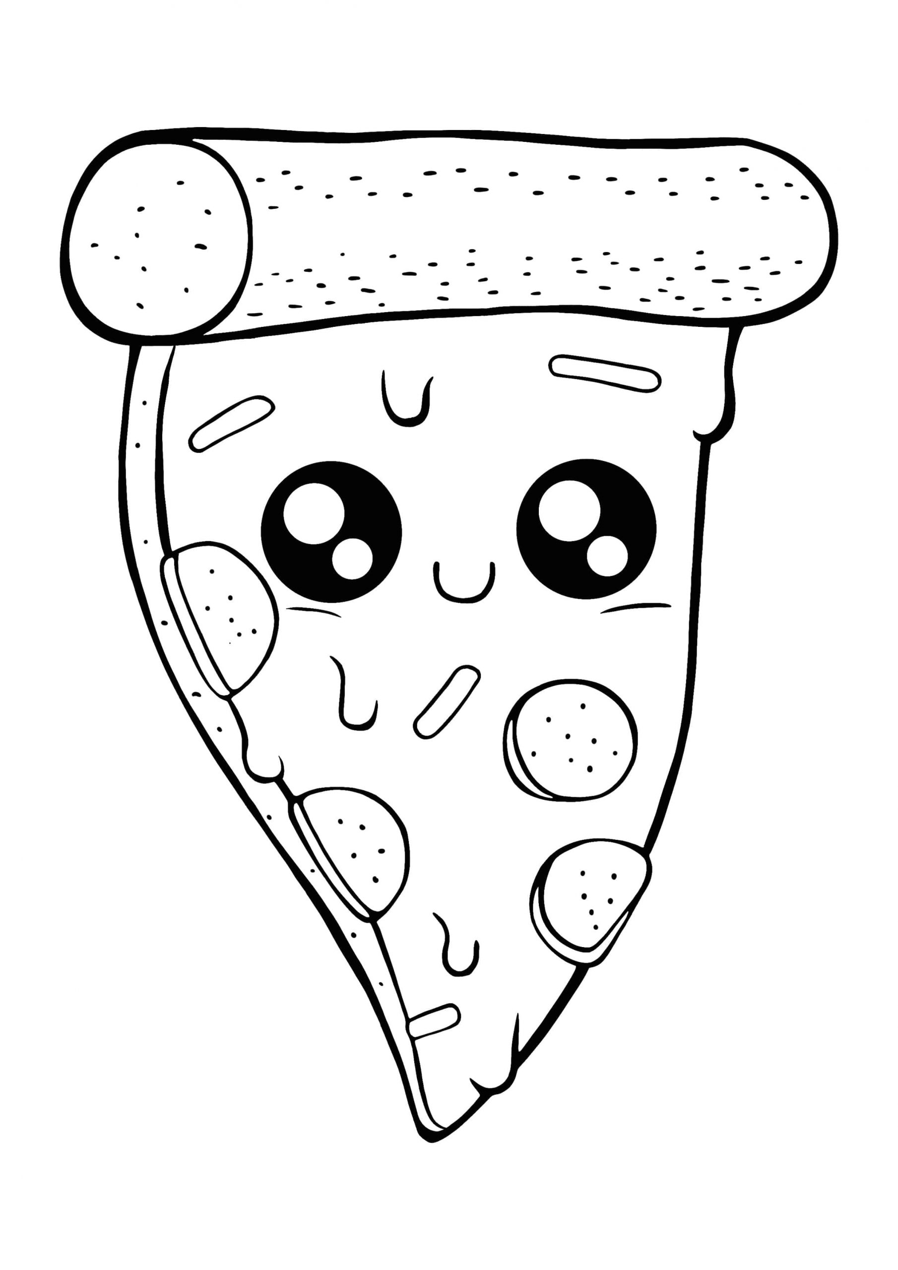 Kawaii Pizza Coloring Page | Stitch Coloring Pages, Kids dedans Dessin A Imprimer Kawaii