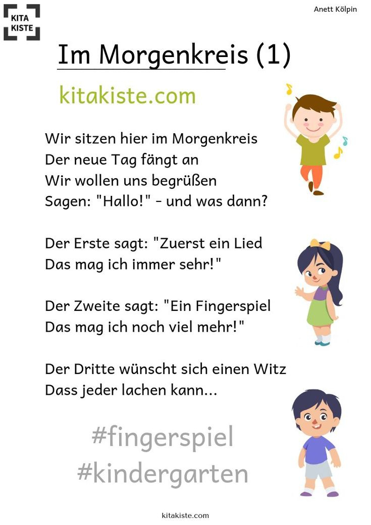 Kitakiste – Kinderlieder Für Kita & Krippe | Fingerspiele tout Reime Kindergarten Vorschule