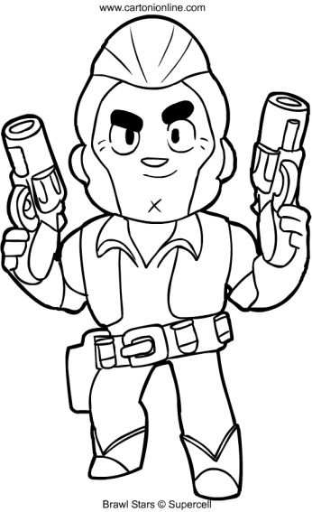 Kleurplaat Brawl Stars Frank tout Coloriage Brawl Stars Colt