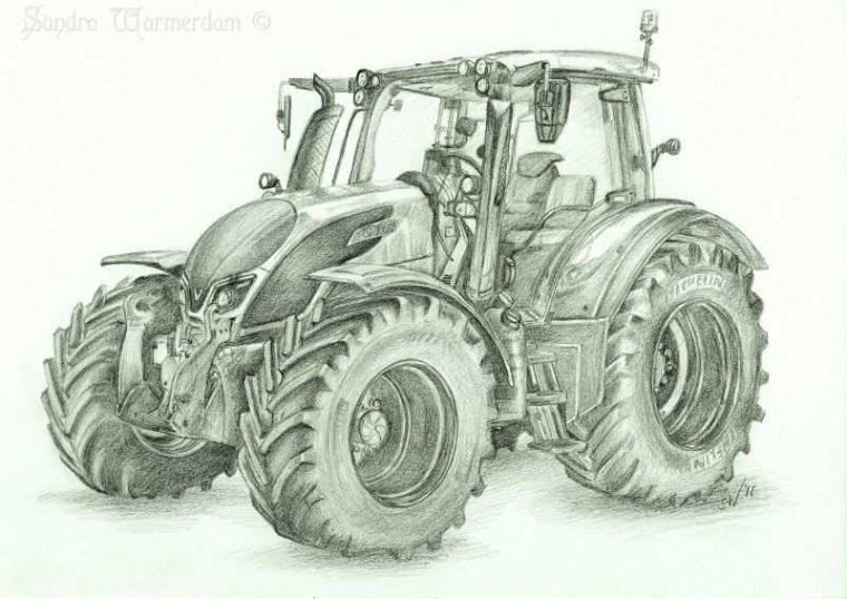 Kleurplaat Tractor Fendt dedans Coloriage Fendt