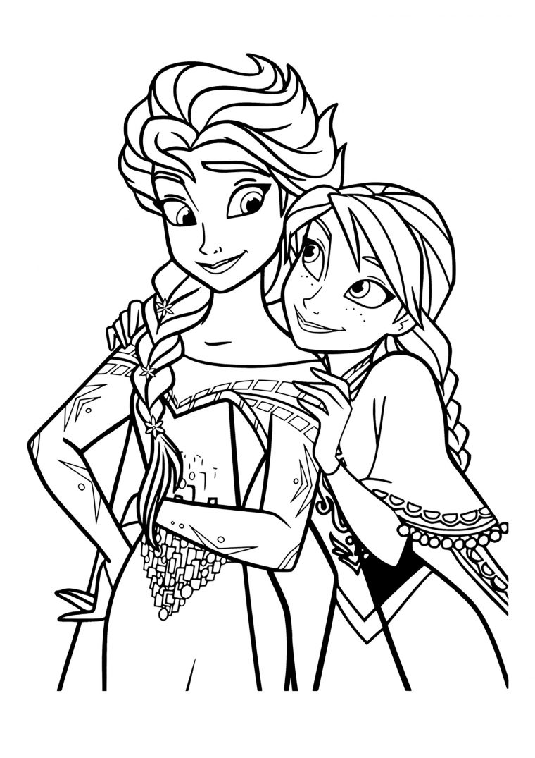 La Reine Des Neiges 2 : Anna Et Elsa Soeurs Complices concernant Dessin Coloriage Reine Des Neiges À Imprimer