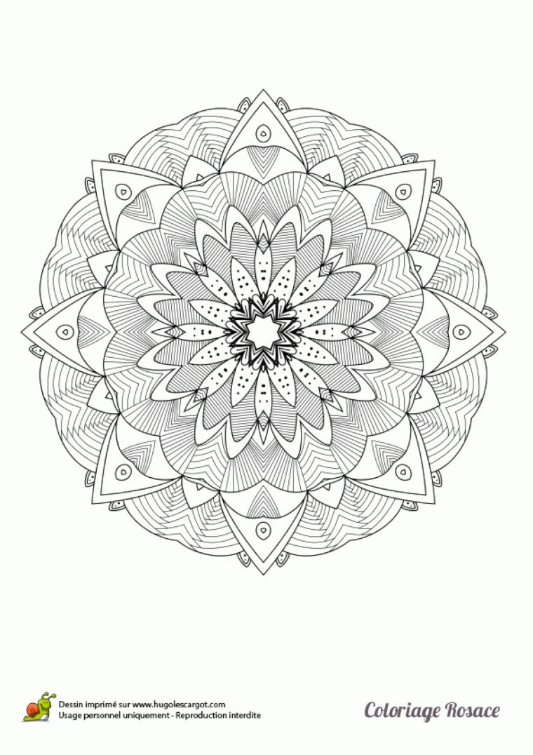 Le Plus Populaire Coloriage Mandala Rosace Dessin – Random pour Coloriage Rosace Adulte