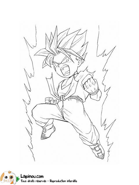 Le Pouvoir De Trunks – Coloriages À Imprimer Pour Les encequiconcerne Coloriage Trunks