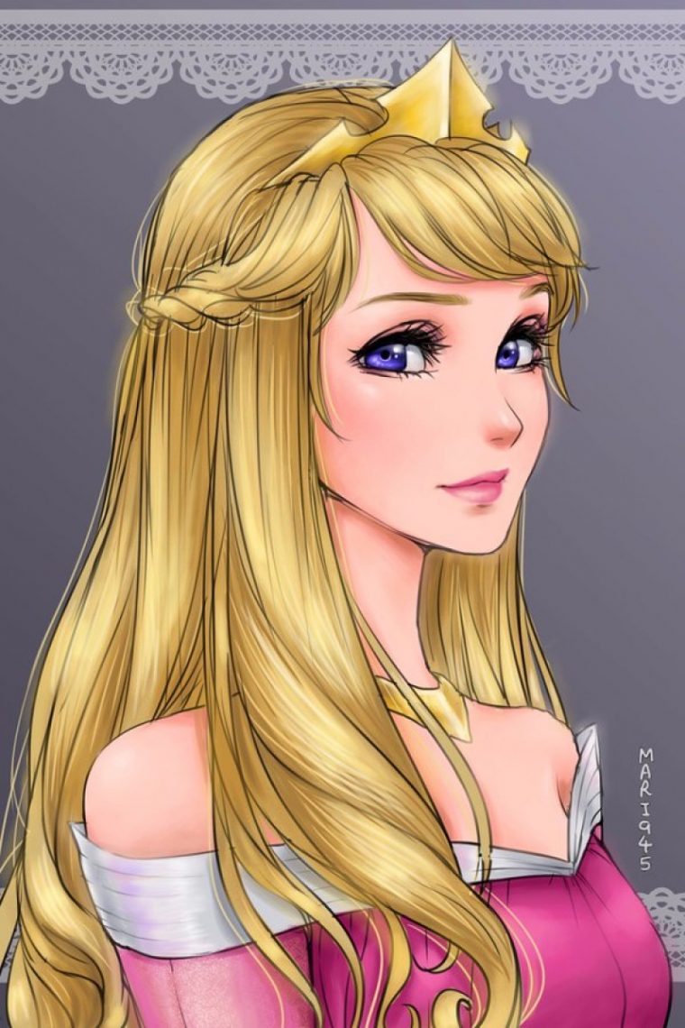 Les Princesses Disney Style Anime Manga tout Dessin De Princesse