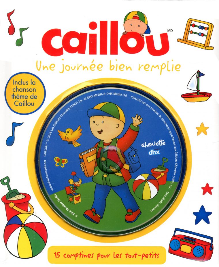 Livre Caillou – Une Journée Bien Remplie – 15 Comptines destiné Comptines Pour Les Tout Petits