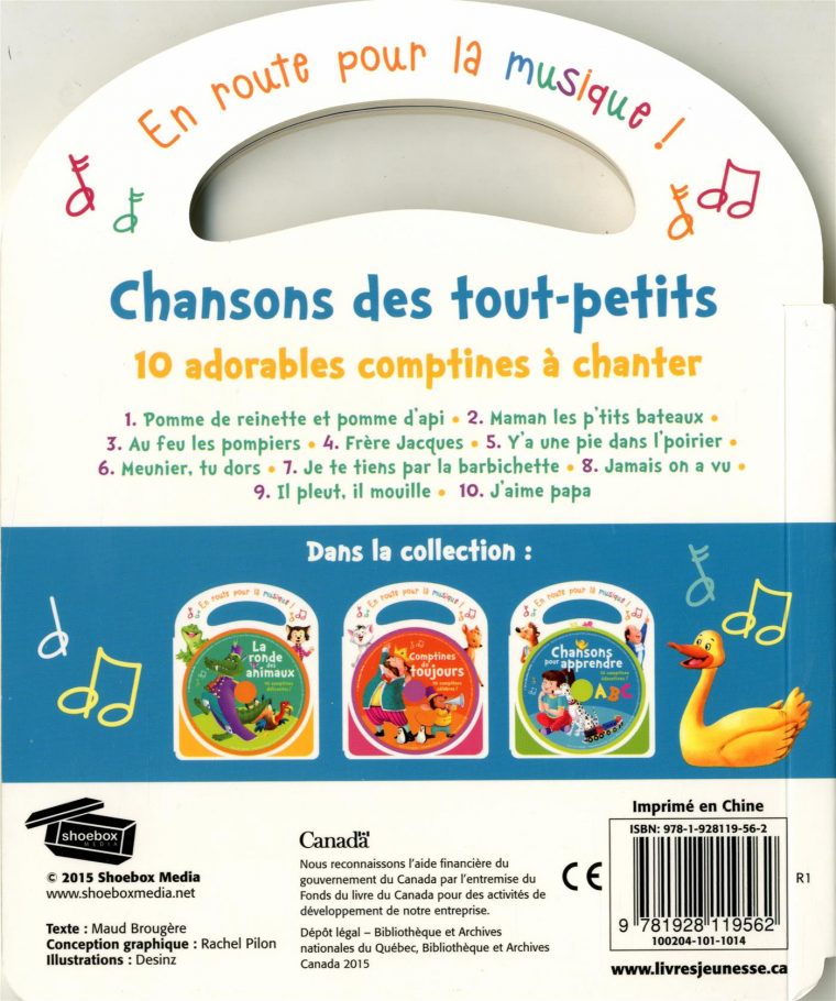 Livre Chansons Des Tout-Petits – 10 Comptines Enfantines intérieur Comptines Enfantines