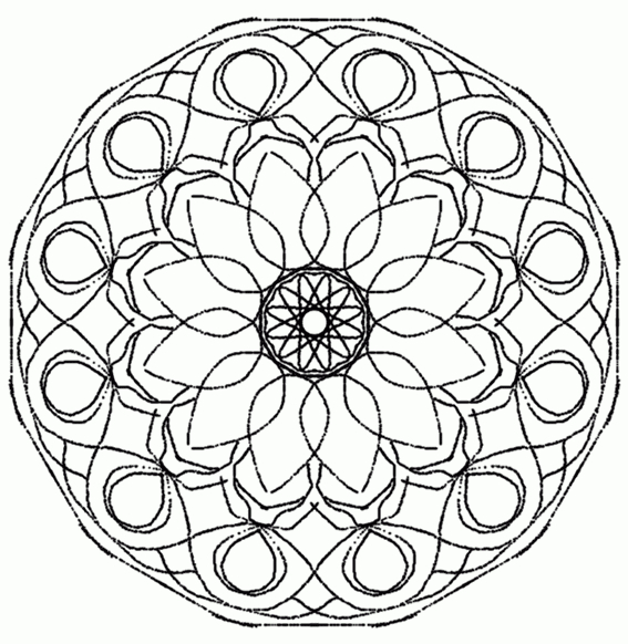 Mandala Rosace 1 Par Evelyne – Mandalas À Imprimer encequiconcerne Coloriage Rosace Adulte