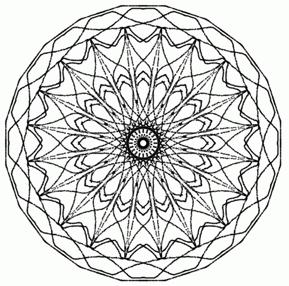 Mandala Rosace 2 Par Evelyne – Mandalas À Imprimer encequiconcerne Coloriage Rosace Adulte