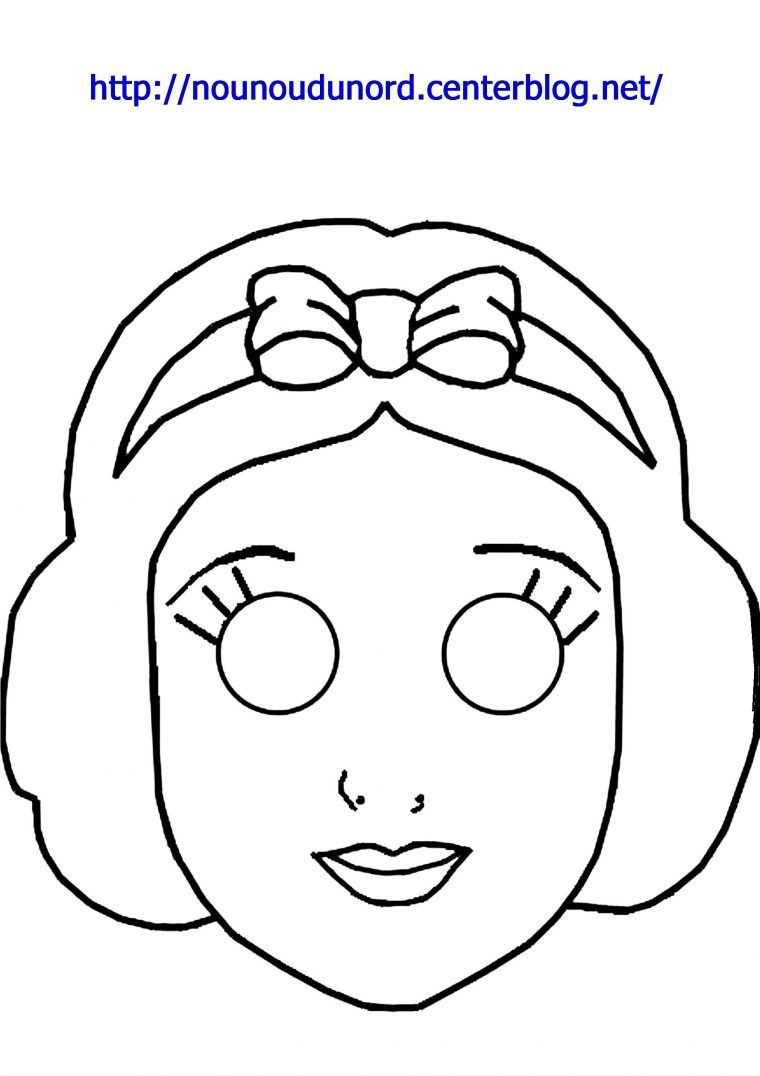 Masque Blanche Neige À Imprimer destiné Coloriage De Masque