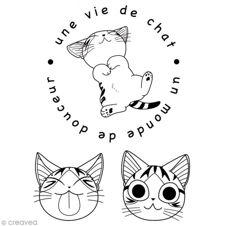 Mini Tampon Clear – Chi Une Vie De Chat – Set De 3 Tampons concernant Coloriage Chi