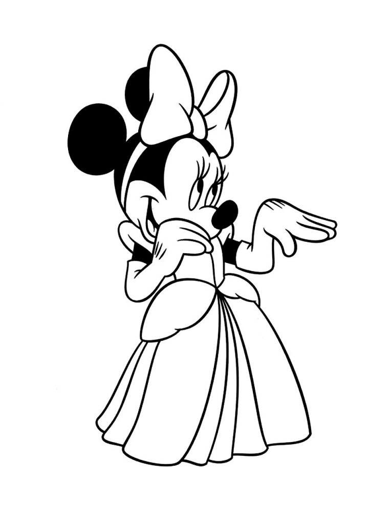 Minnie Princesse Disney – Coloriage Minnie – Coloriages tout Dessin Pour Enfants