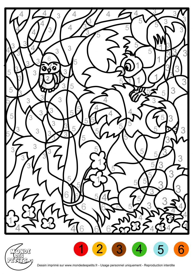 Monde Des Petits - Coloriages À Imprimer à Chiffre Coloriage