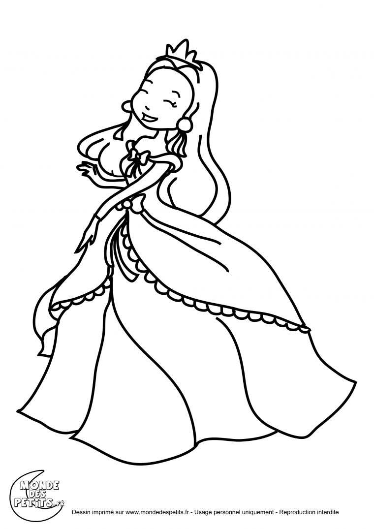 Monde Des Petits – Coloriages À Imprimer tout Coloriage De Princesse À Imprimer