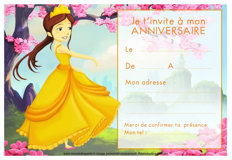 Monde Des Petits – Par Thème encequiconcerne Carte Invitation Anniversaire Gratuite À Imprimer