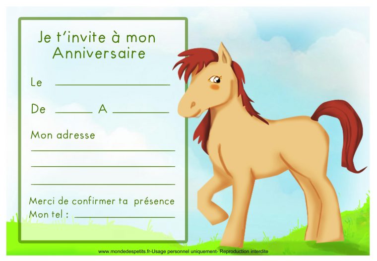 Monde Des Petits – Par Thème pour Invitation A Imprimer