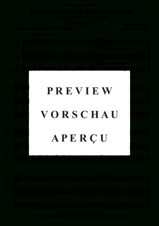 Morgen Kommt Der Weihnachtsmann (Holzbläser Trio encequiconcerne Morgen Kommt Der Weihnachtsmann Noten