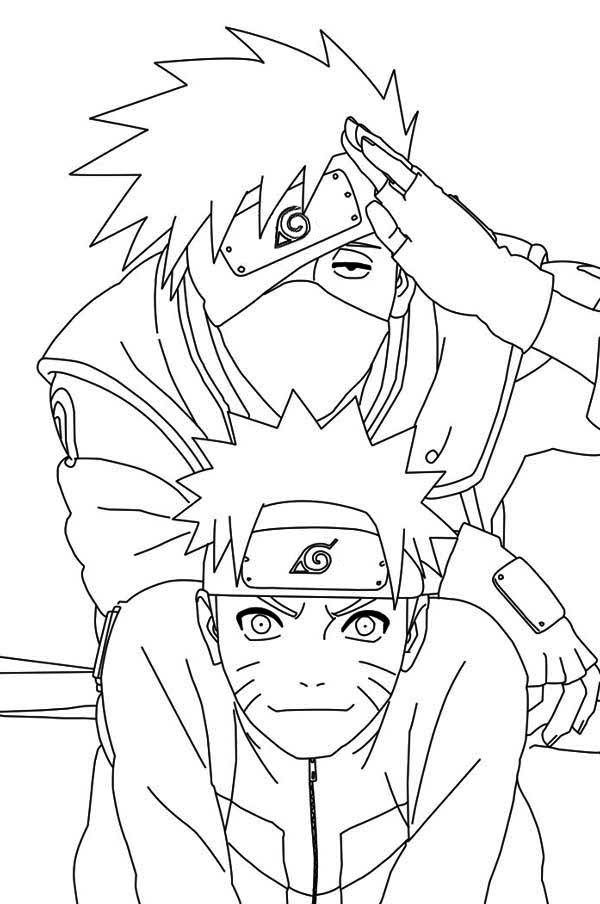 Naruto And Kakashi Coloring Pages For Kids #G5S serapportantà Dessin A Imprimer Minato