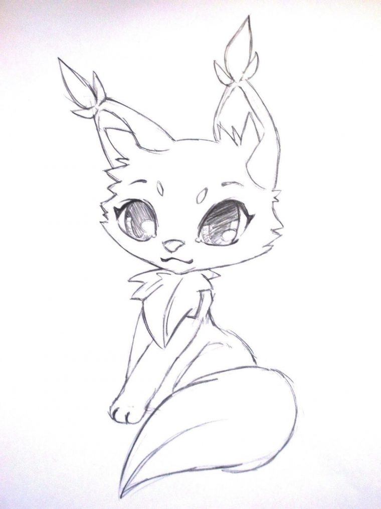 Neu Dessin D'Ange Manga #Färbung #Malvorlagen # concernant Coloriage Renard Kawaii