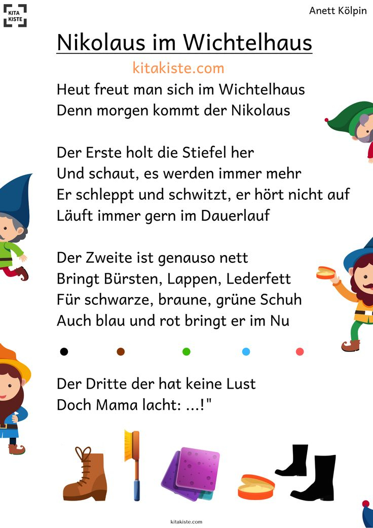 "Nikolaus Im Wichtelhaus" Fingerspiel Kita | Nikolaus encequiconcerne Reime Kindergarten Vorschule