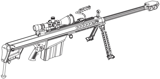 Nouvelles Armes intérieur Fusil Coloriage