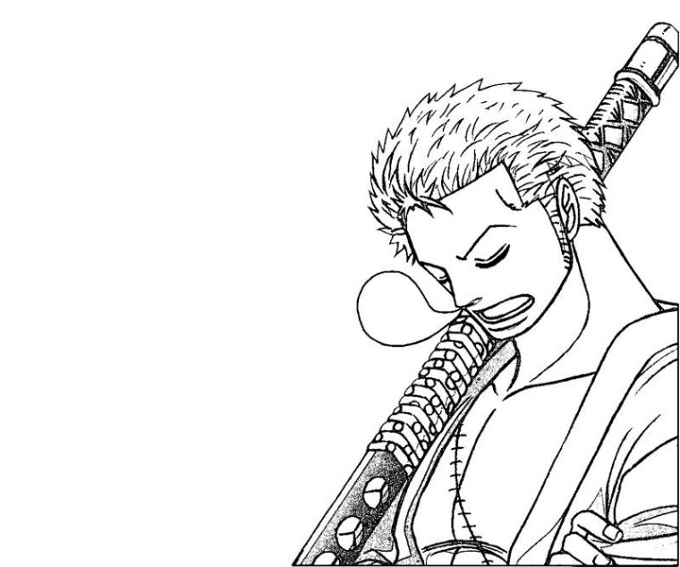 One Piece Zoro Coloring Sheets Coloring Pages concernant Coloriage Zoro One Piece